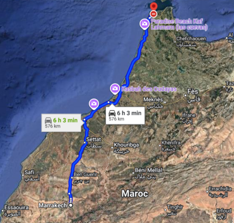 Luxury long-distance private transfer from Marrakech to Tangier with premium cars and professional drivers in Morocco.