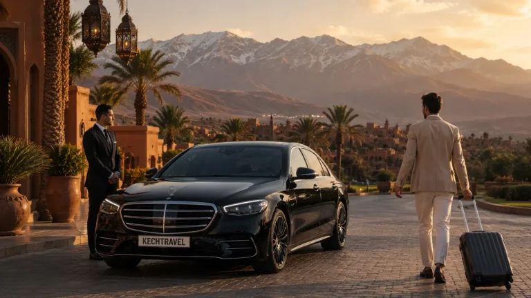 Luxury Transportation in Morocco: The Ultimate 2026 VIP Chauffeur & Fleet Guide Black Mercedes S-Class for luxury transportation in Morocco with professional chauffeur