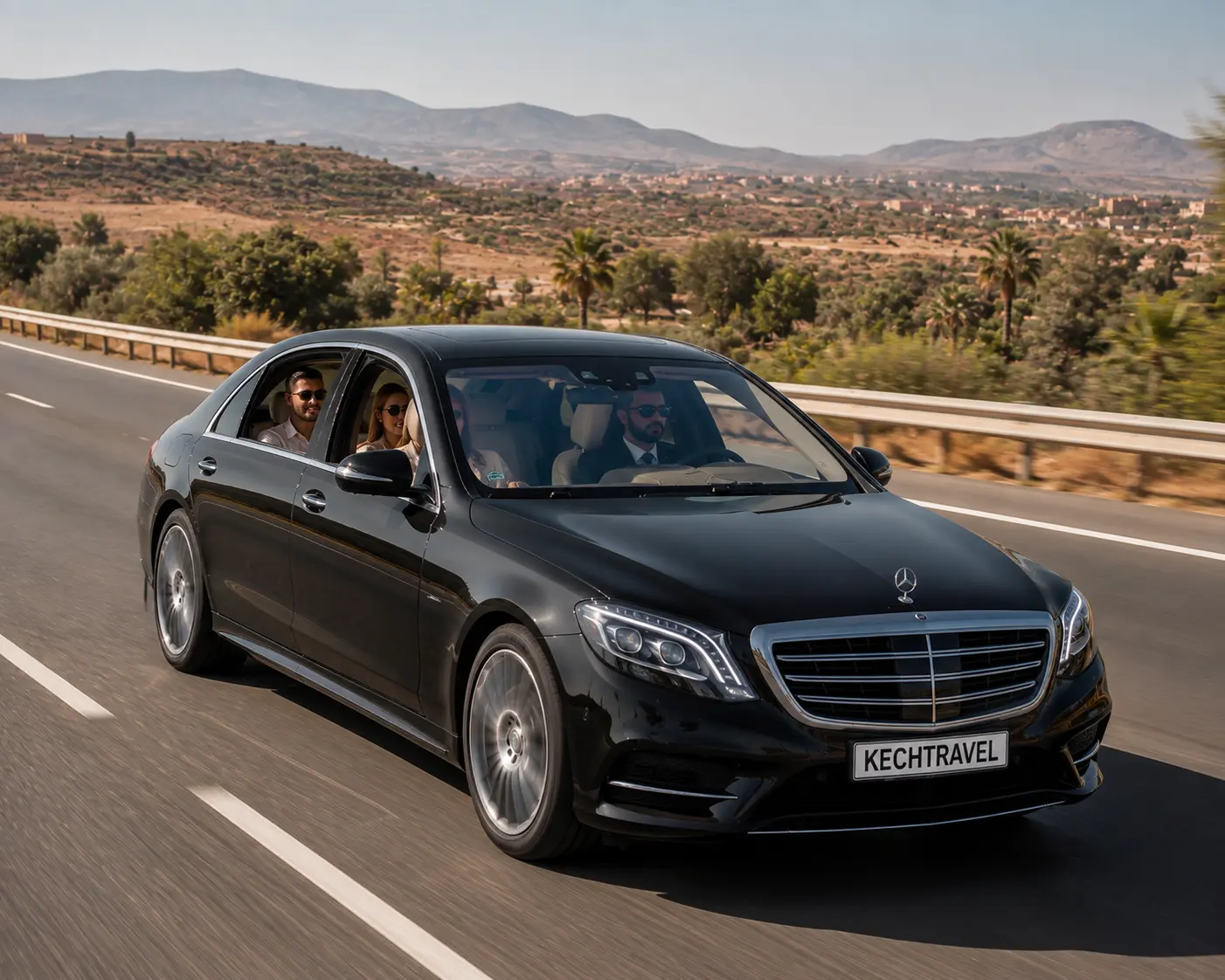 Luxury Mercedes private transfer from Marrakech to Casablanca