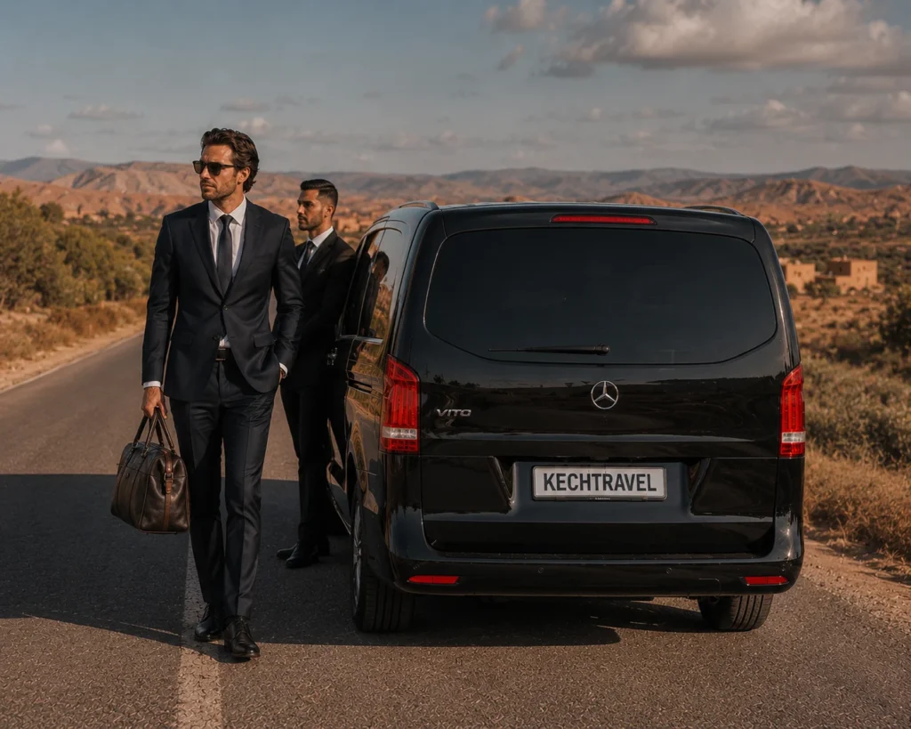 Private Transfer Casablanca to Marrakech Business traveler using a private chauffeur from Casablanca to Marrakech