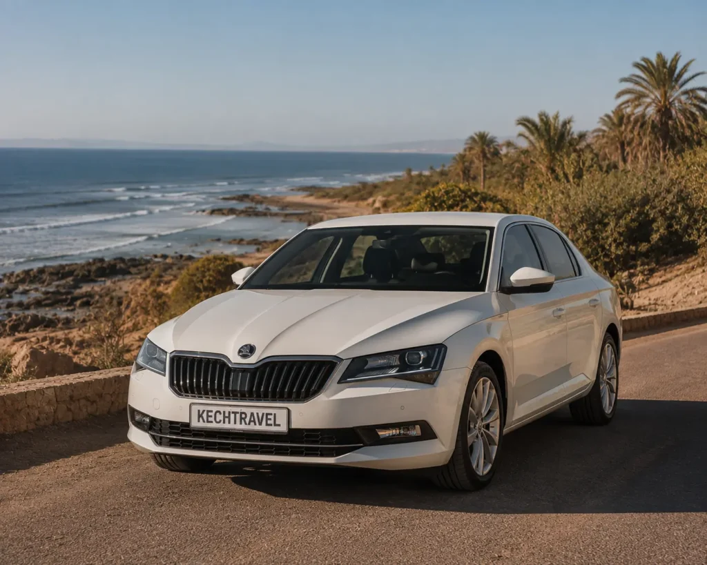 KechTravel Skoda Superb for a private transfer to Essaouira