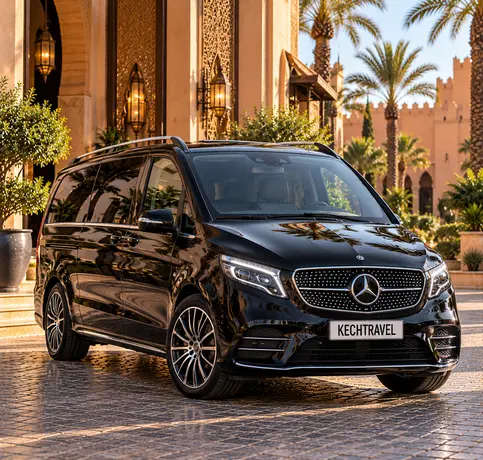 Mercedes V-Class luxury van in Morocco